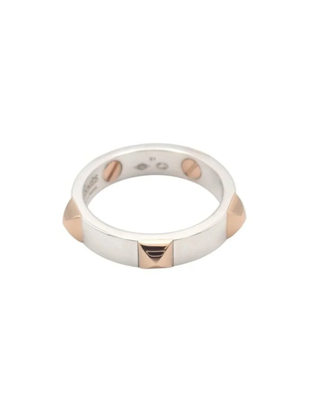 Hermes Crew Doe B Ring Included 18k Pink Gold 925 Sterling Silver